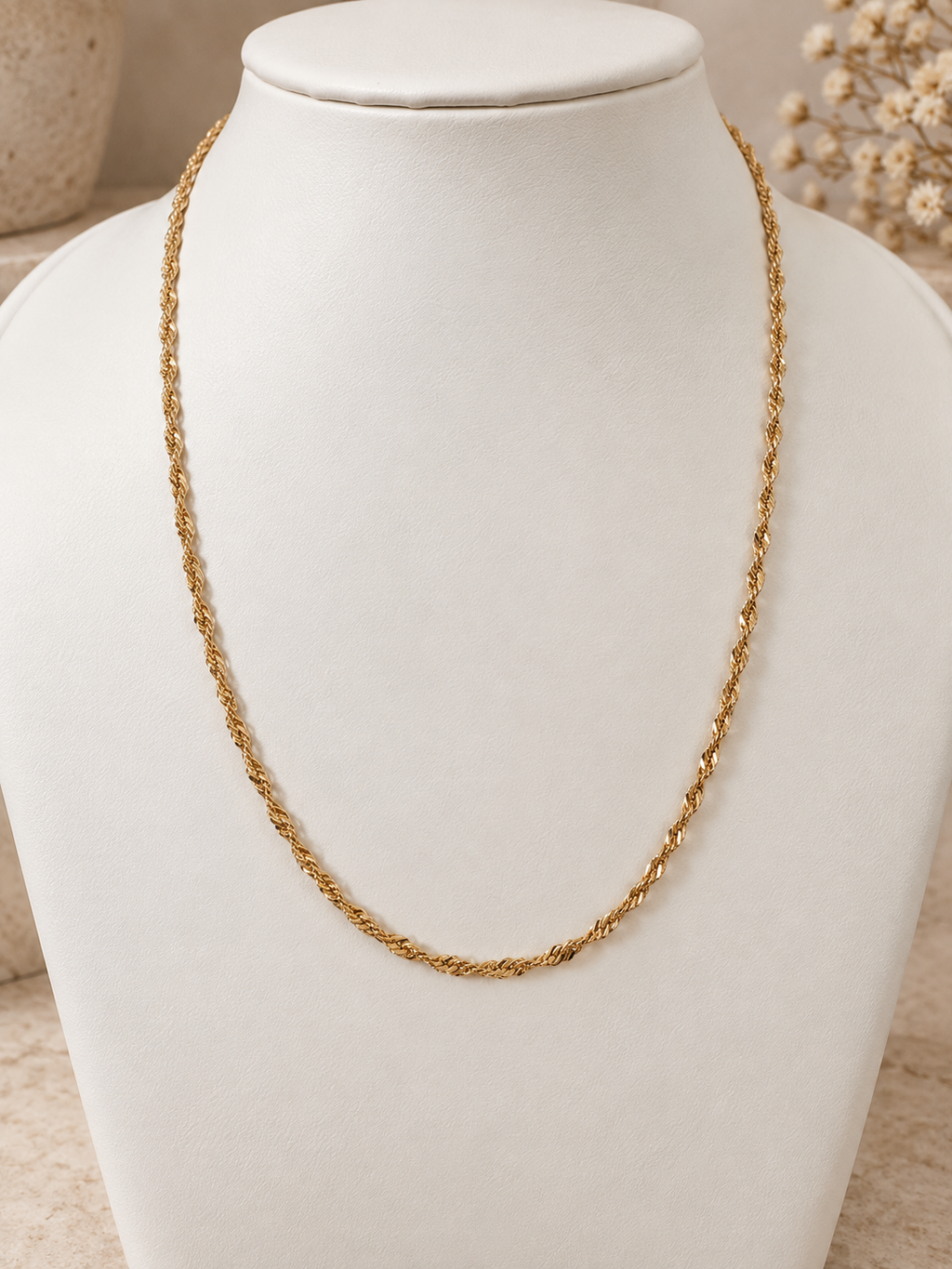 Classic Water Wave Chain Necklace