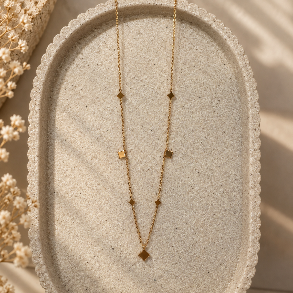 Geometric Satellite Necklace