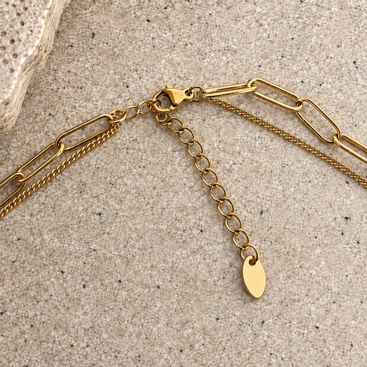 Layered Pearl Drop Necklace