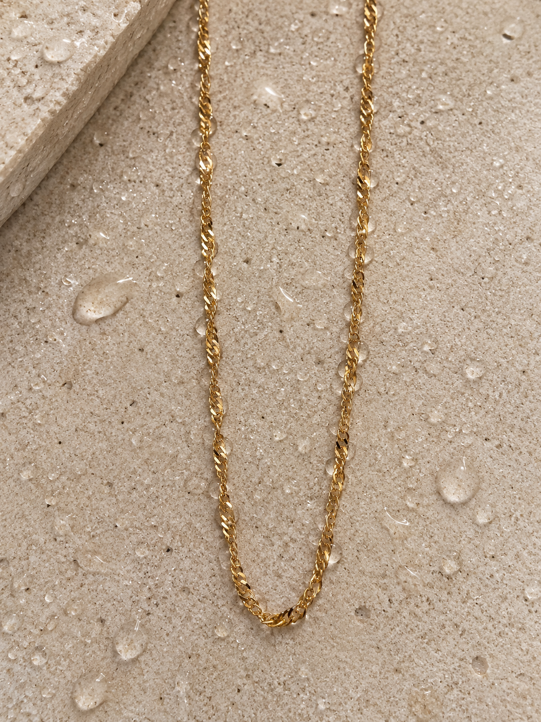 Classic Water Wave Chain Necklace