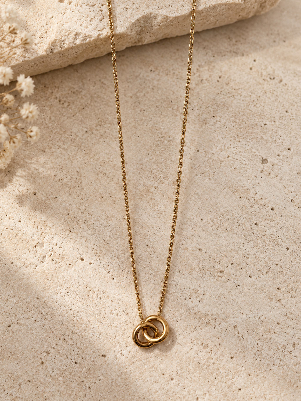 Interlocking Circle Pendant Necklace
