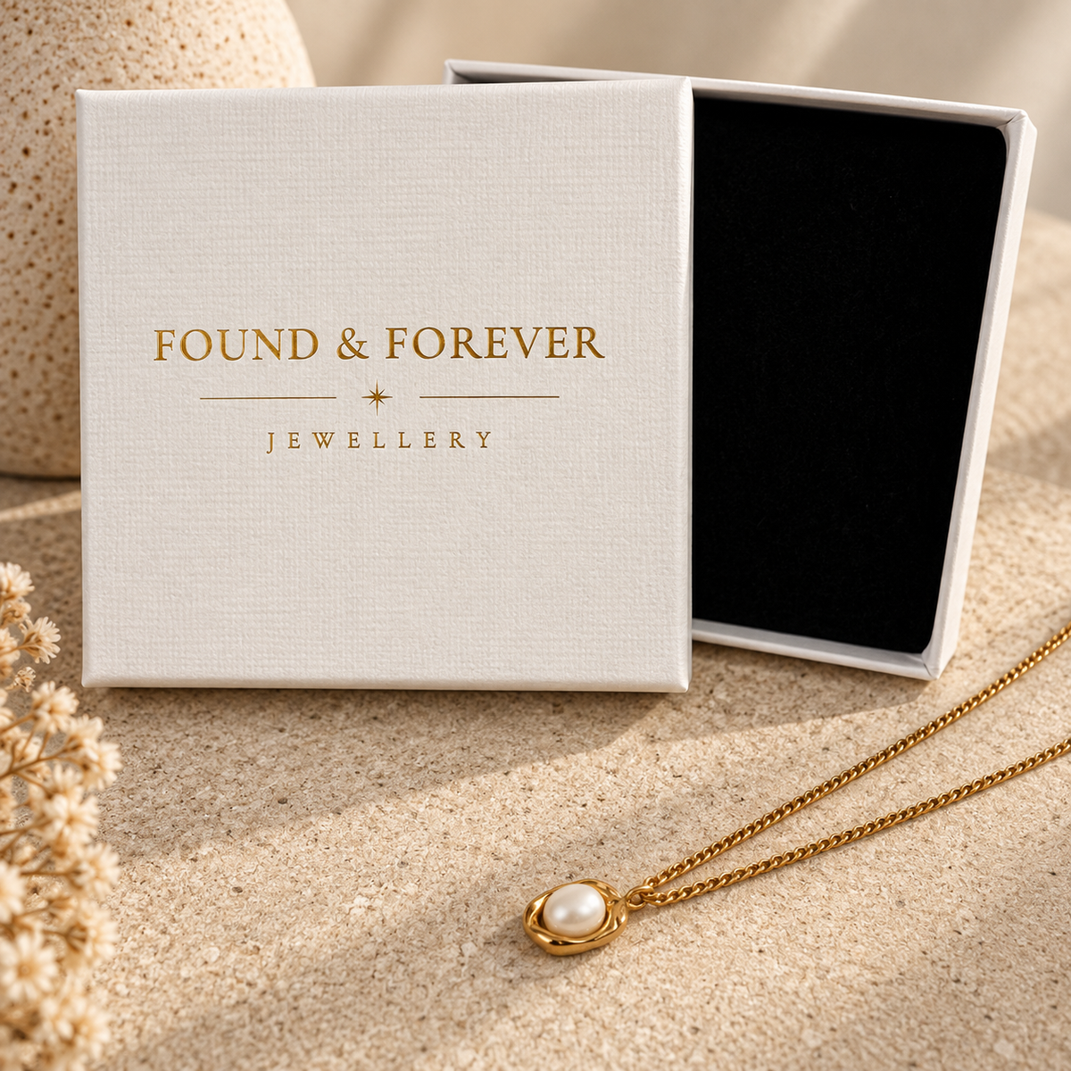 Framed Pearl Pendant Necklace