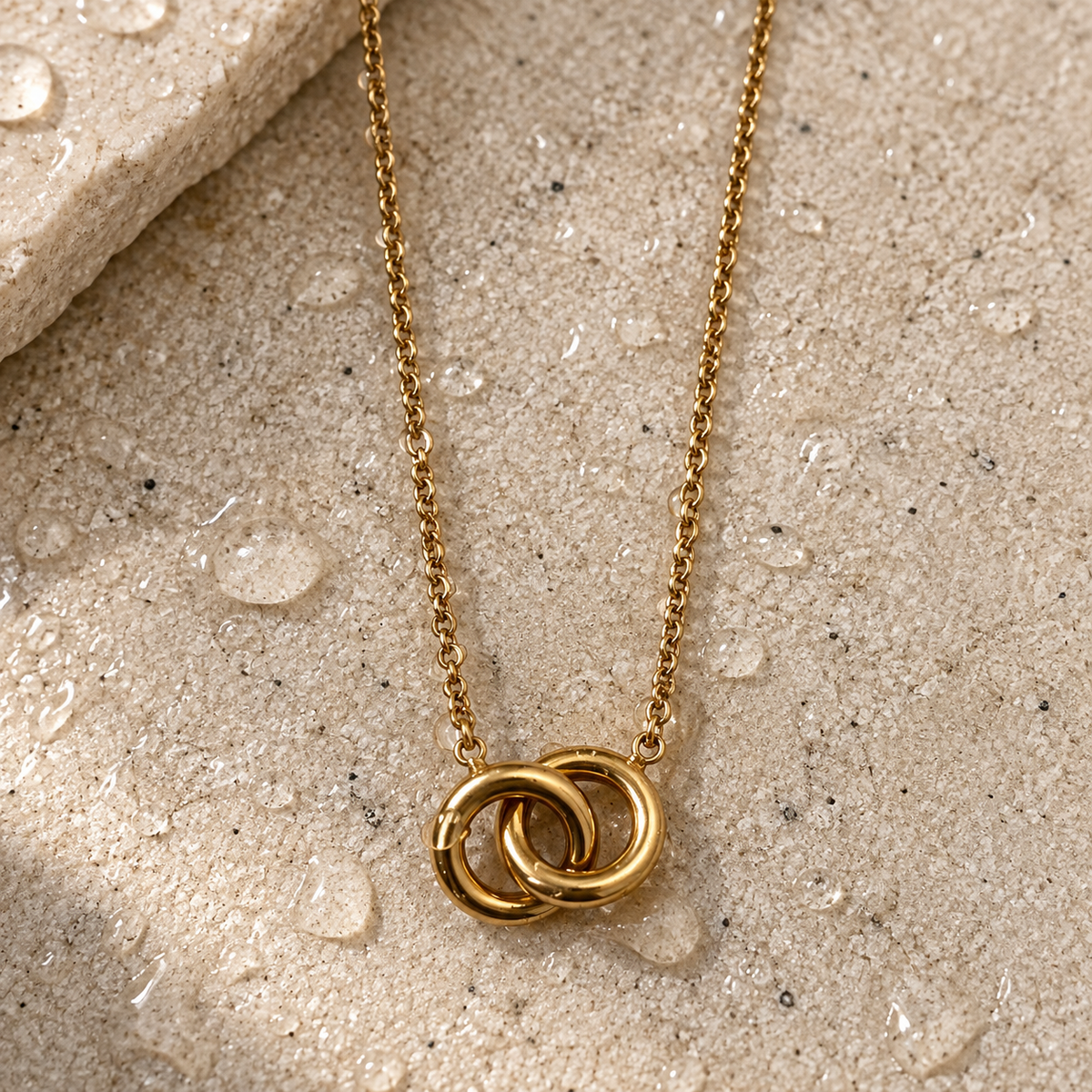 Interlocking Circle Pendant Necklace