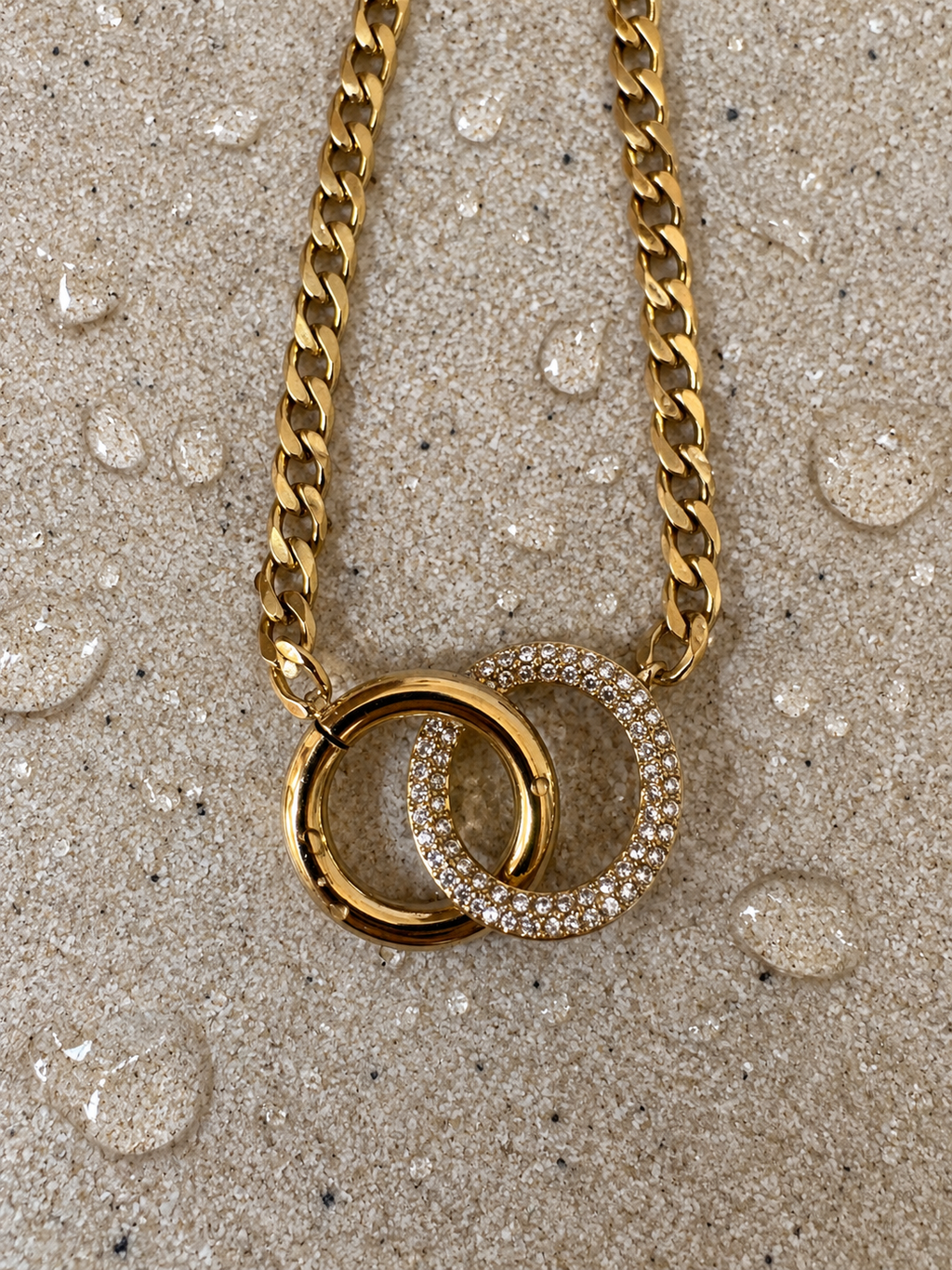 Pavé Interlocking Ring Bracelet