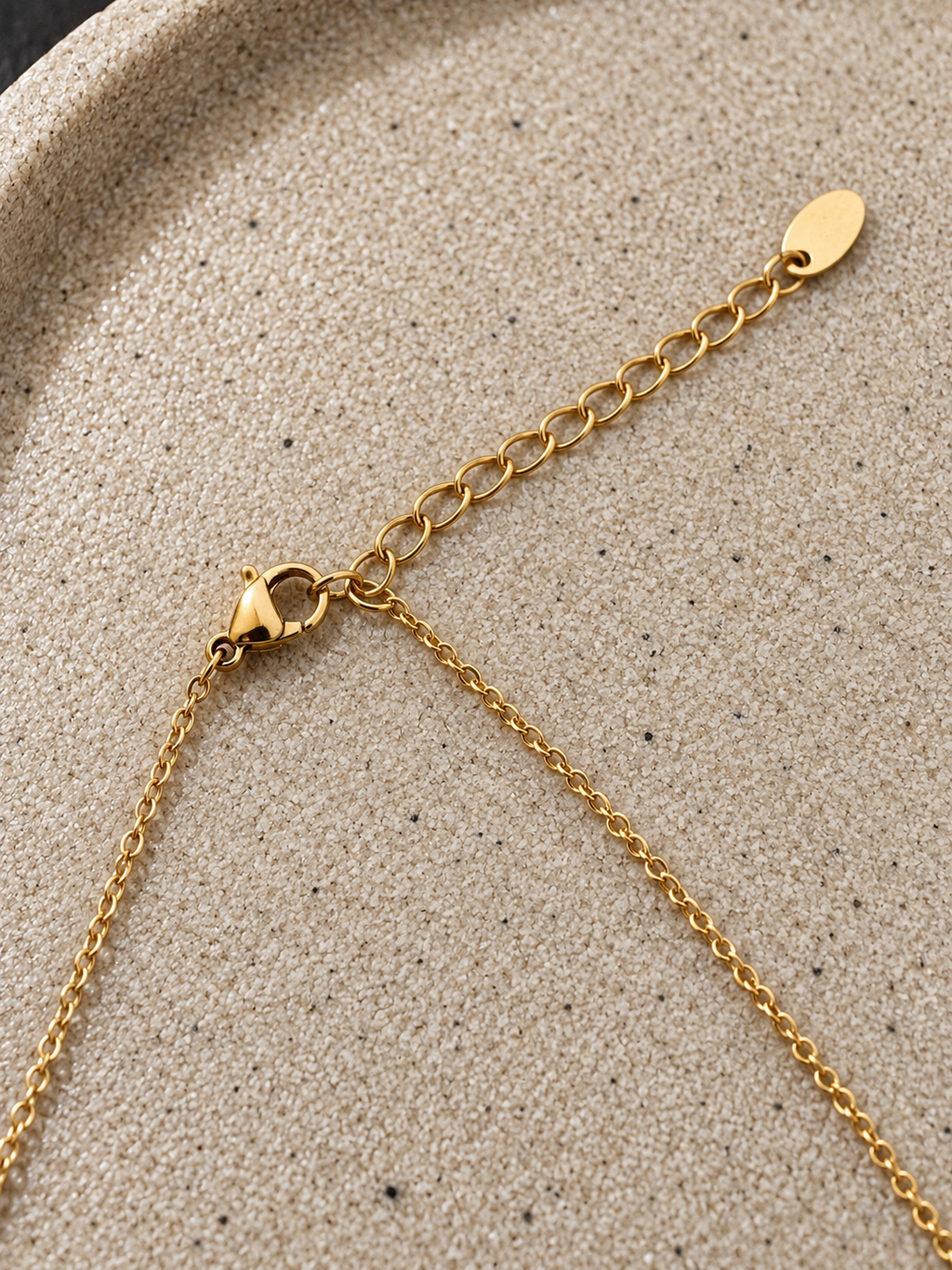 Pavé Interlocking Ring Pendant Necklace