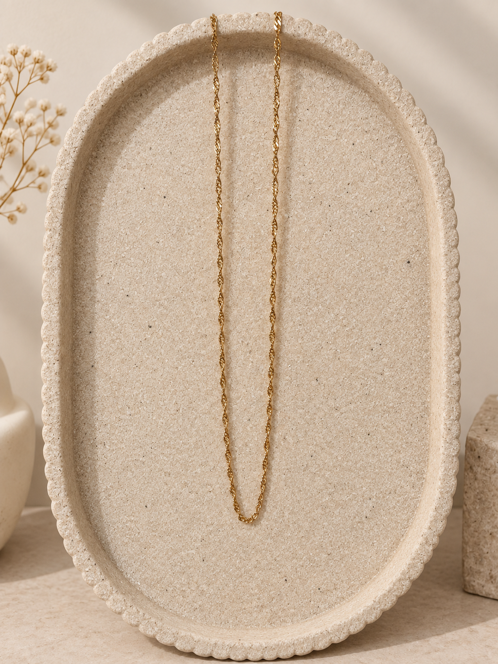 Classic Water Wave Chain Necklace