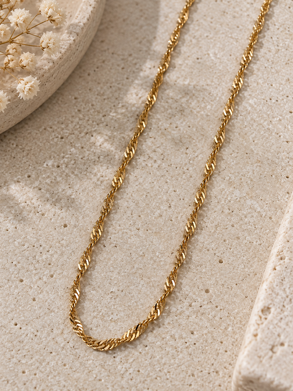 Classic Water Wave Chain Necklace